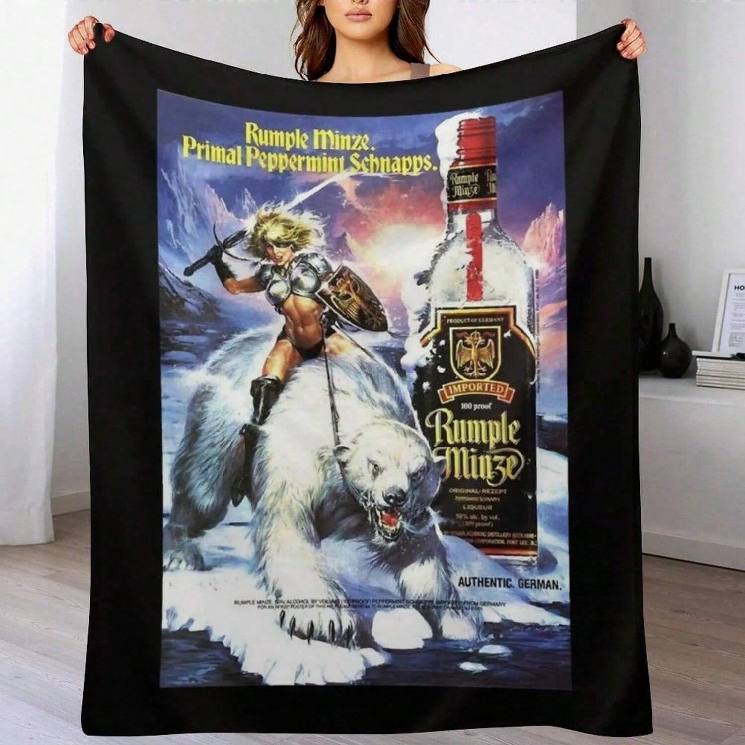 Rumple Minze Primal Peppermint T Shirt Classic T-Shirt Throw Blanket Warm For Winter Flannels Sleeping Bag Sofa Quilt Blankets S разноцветный