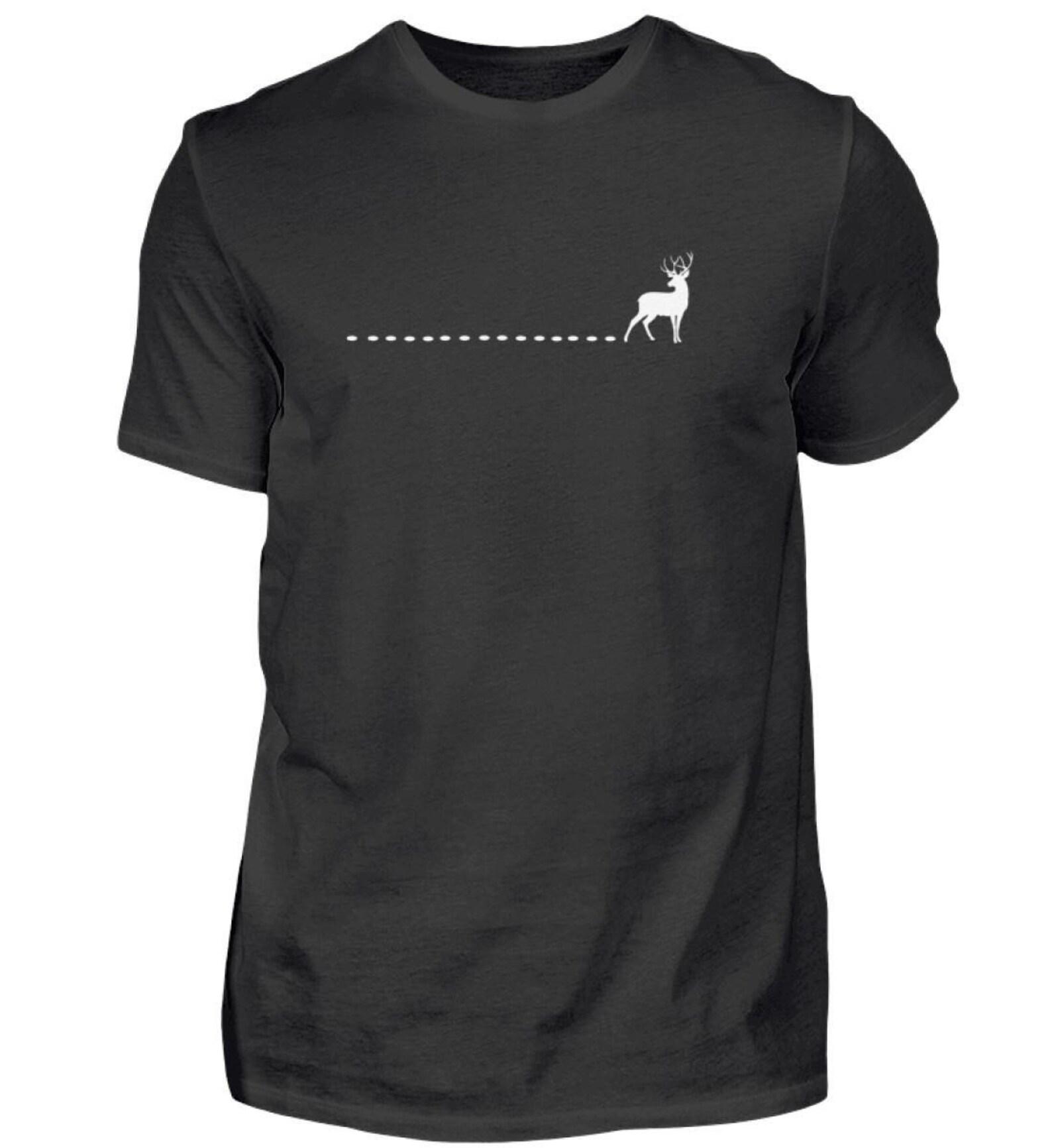 Deer, forest, red deer, antlers, environment, nature - Men s Shirt M