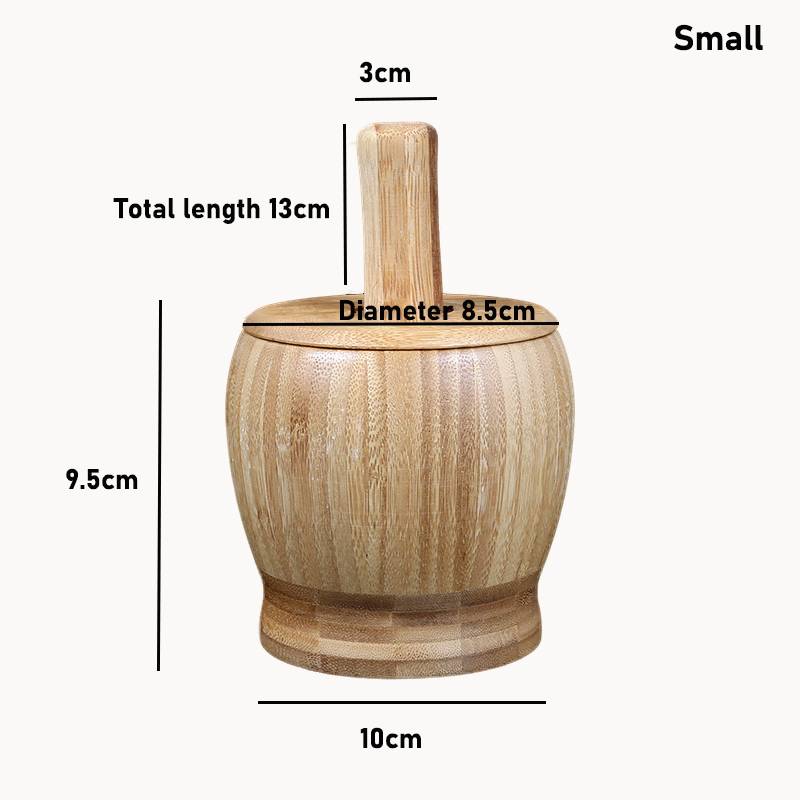 Manual Grinder Pressing Garlic Mashed Garlic Mashing Pot Multifuction Mashing Medicine Pot Jujube Pounding Garlic Wood Mortar