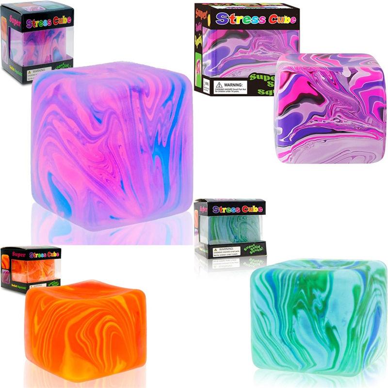 Needoh Gel Ice Cube Square Decompression Toy Squishy Stress Sensory Fidget Toys Stress Relief GZW