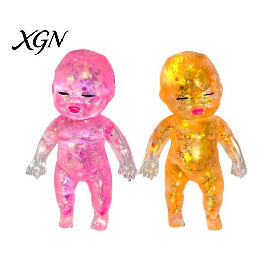 Anxiety Relief Ball 1/2/3/4/5Pcs Glitter Babies Stress Toy Soft Stretchy Relieving Clear Sensory Baby Squeeze Hand Relaxation Sugar Fidget Kids