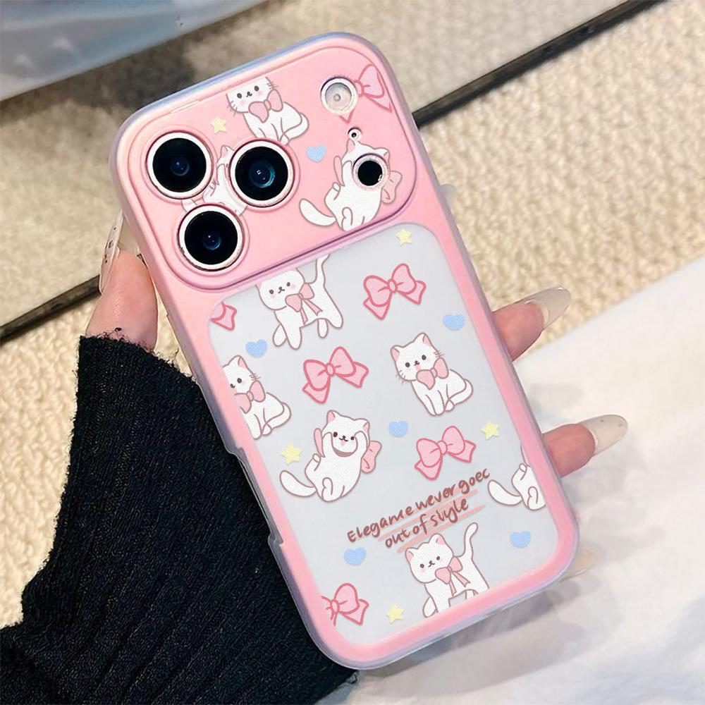 Applicable To iPhone17Pro Kitten Bow 2-in-1 Mobile Phone Case Apple 16 Niche 15 Hair Factory