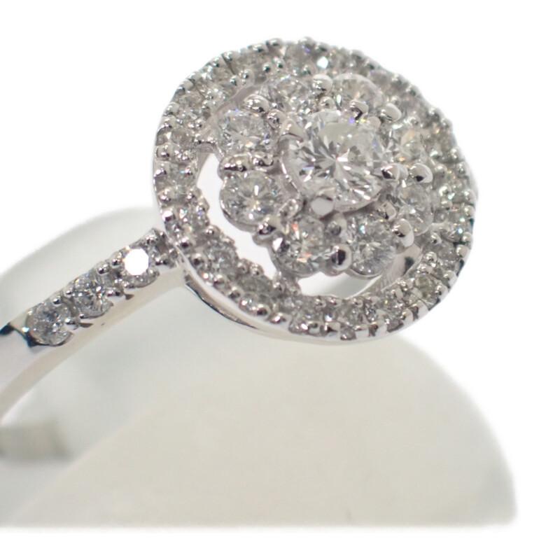 Anello senza marca Argento Platino Pt900/diamante Donna