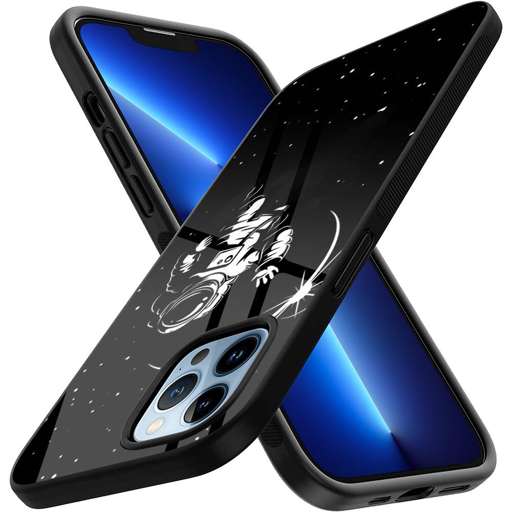 Mond Astronaut Fundas Fall Für Iphone 14 13 11 12 Pro Max Mini Xs Xr X 7 8 6s Plus Se 2022 Gehärtetes Glas Luxus Abdeckung Coque