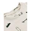 Fashion Boys' Short-Sleeved T-shirt Summer New Arrival Children Toddler Casual Milky White Print round Neck Short Sleeve Tops 6