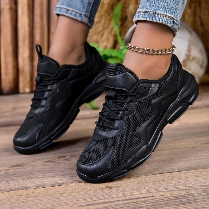 

Модная женская вулканизированная платформа, повседневные кроссовки, женские балетки, сетчатые дышащие кроссовки для бега и ходьбы, массивная спортивная обувь 35 чёрный