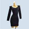 Pure Desire Sexy Spring & Fall New Arrival Sexy Side Split Long Pure Color Silm Slimming Inner Sheath Dress Women's Clothing