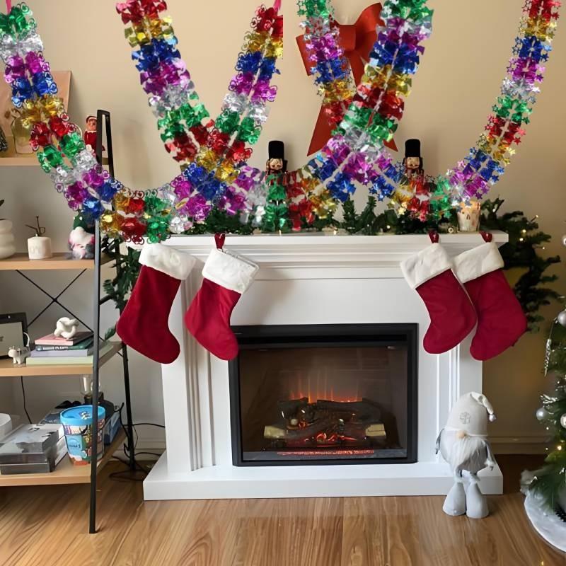 Christmas Garland Foil Festive Hanging Tinsel Ceiling Decoration Durable Fshion