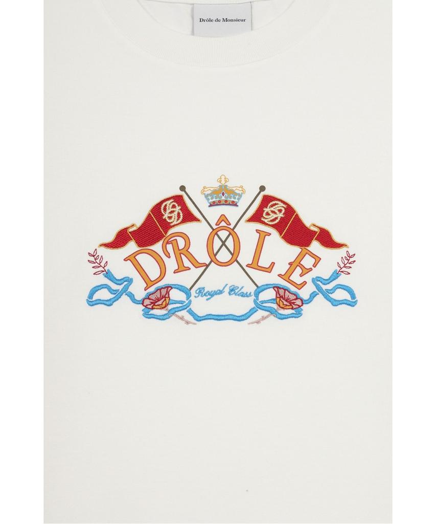 DROLE DE MONSIEUR Crest Embroidery T-Shirt D0Tcw26127Whm