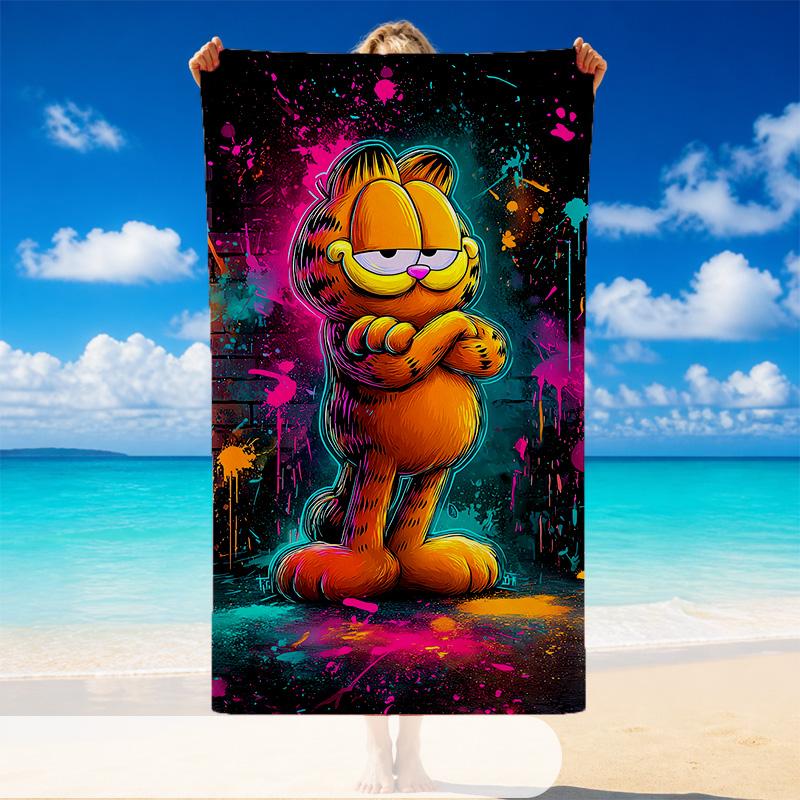 Quick Dry Beach Towel Garfield (1) Pattern, Lightweight Absorbent Towel for Pool Beach Vacation Use