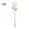 Delicate Glass Keepsake Mini Flower Ornament Handmade Colored Miniature Collectible Art Tiny Decoration for Table Centerpiece Bookshelves Micro