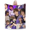 Popular Singer JBiebs  Blanket  Warm Soft Street Trend Plush Throw Blanket For Child Home Decor Flannel Bedspread Bed Cover