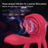 9 Modes Vibrating Penis Sleeve Silicone Vibrating Rooster Ring Penis Sleeve with Rose Clitoral Stimulator Sex Toys for Adult 18