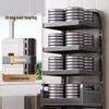 Adjustable 5-Tier Aluminum Alloy Storage Rack with Baskets