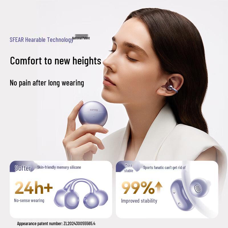 SANAG S6Spro Ear Clip Bluetooth Earbuds