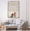 Vintage Sheet Music Poster Antique Rose Hymn Wall Art Canvas Painting Picture Christian Song Farmhouse Decor No Frame