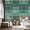 Sea Zigzag and Brown Wallpaper for Living Room and Bedroom 50x1000