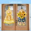 Beautiful Thanksgiving Cowboy Hat Sunflower Decorative Hanging Piece For Festive Atmosphere