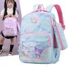 Large Capacity Nylon School Backpack For Grades 3-6 Cute Anime Cartoon Print