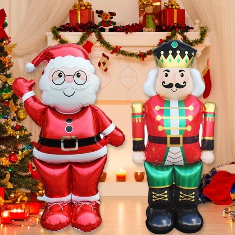1pc Standing Gingerbread Man Santa Claus Foil Balloons Festive Christmas Decorations Xmas Event Home Decorations Party Supplies