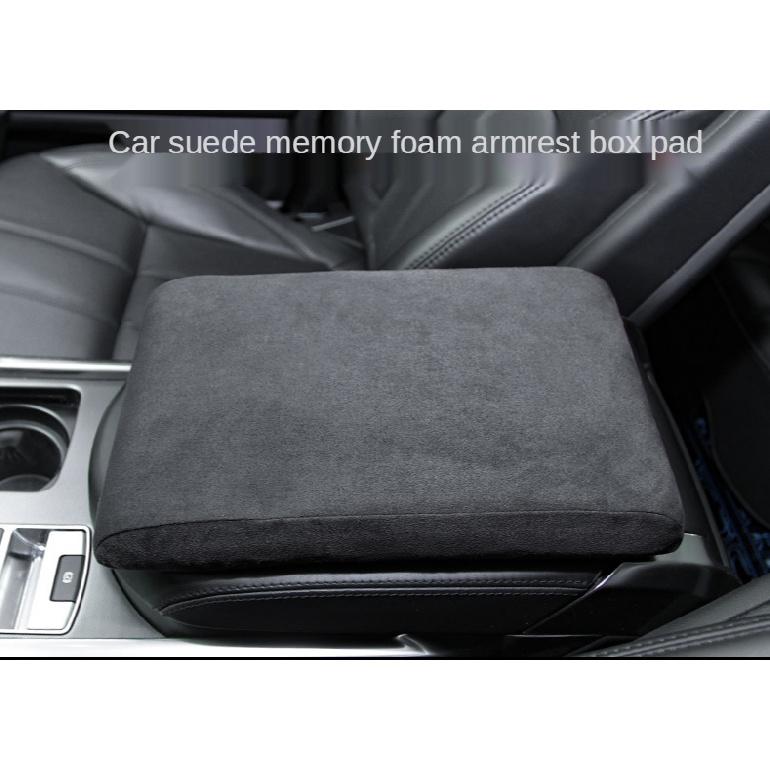 Suede Plush Car Armrest Box Cushion Heightening General Memory Foam Auto Armrest Cover Pad Hand Support Interior Accessories