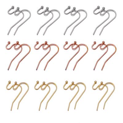 50pcs Stainless Steel Earring Hooks Ball Beads Ear Hook Earwire For DIY Jewelry Making Handmade Earrings Findings Accessories