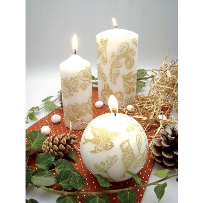 Transferts à paillettes - GRAINE CRÉATIVE - Cachemire - 10.5x30.5 cm - Décoration bougies - Adultes