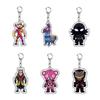 6 Pezzi Fortnite Popolare Gioco Cartoon Portachiavi Acrilico Double-sided Decorazione Zaino Accessori Regali Festa Neutri Qualità Premium