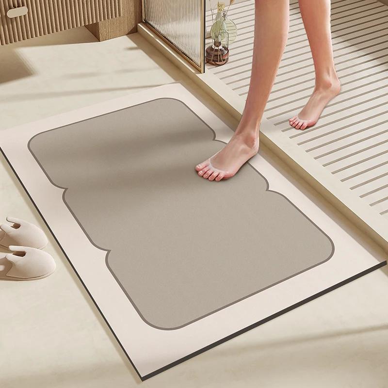 Diatom mud at the bathroom door, quick drying and absorbent, household floor mats, anti slip carpets, and stain resistant