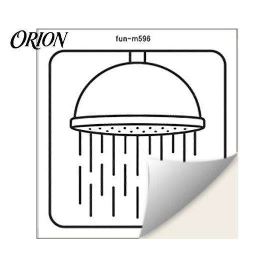 Non-Damaging Door Sticker Shower Sign Stickers, Minimalist Line Waterproof Self-Adhesive Bathroom Decor Decals, Removable Residue-Free Decal A