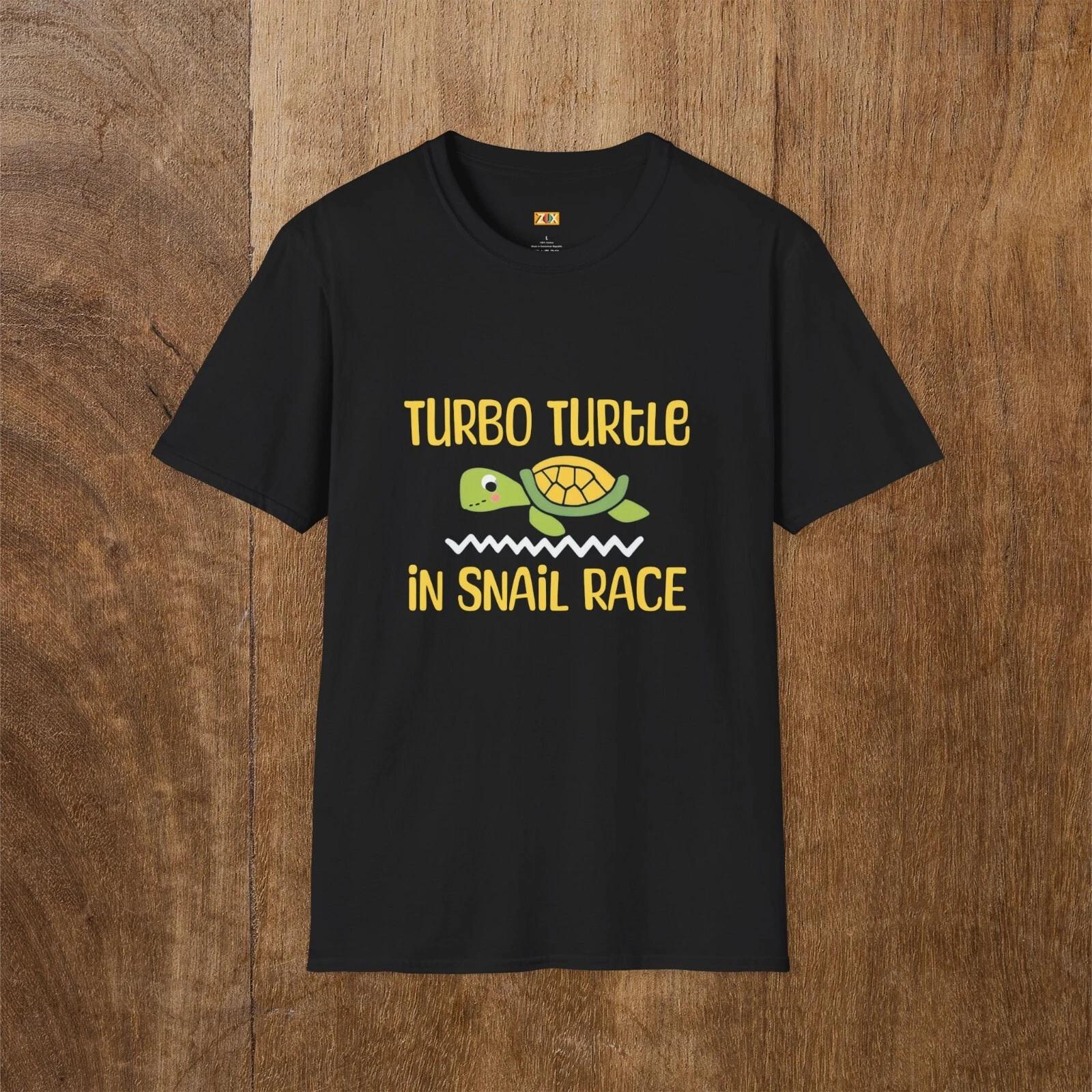 Snail Race Champion: Turbo Turtle Unisex Softstyle T-Shirt, cotton 3XL