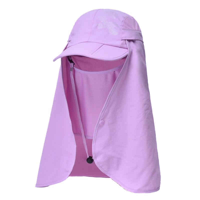 Foldable Quick Drying Waterproof 360° Visor Hat Baseball Cap Shawl Sun Hats Outdoor Unisex Summer Dual Use Cap
