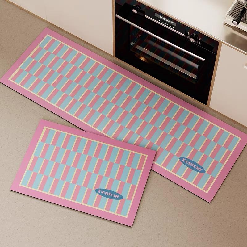 

Vikama 1/2Pcs Korean Dopamine Kitchen Floor Mat Household Decoration Dirty Diatom Mud Absorbent Non-Slip Carpet 40X60CM 1PC