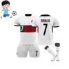 Premium White 7 C.ronaldo Football Kit Set With Original Socks 2022 World Cup Edition