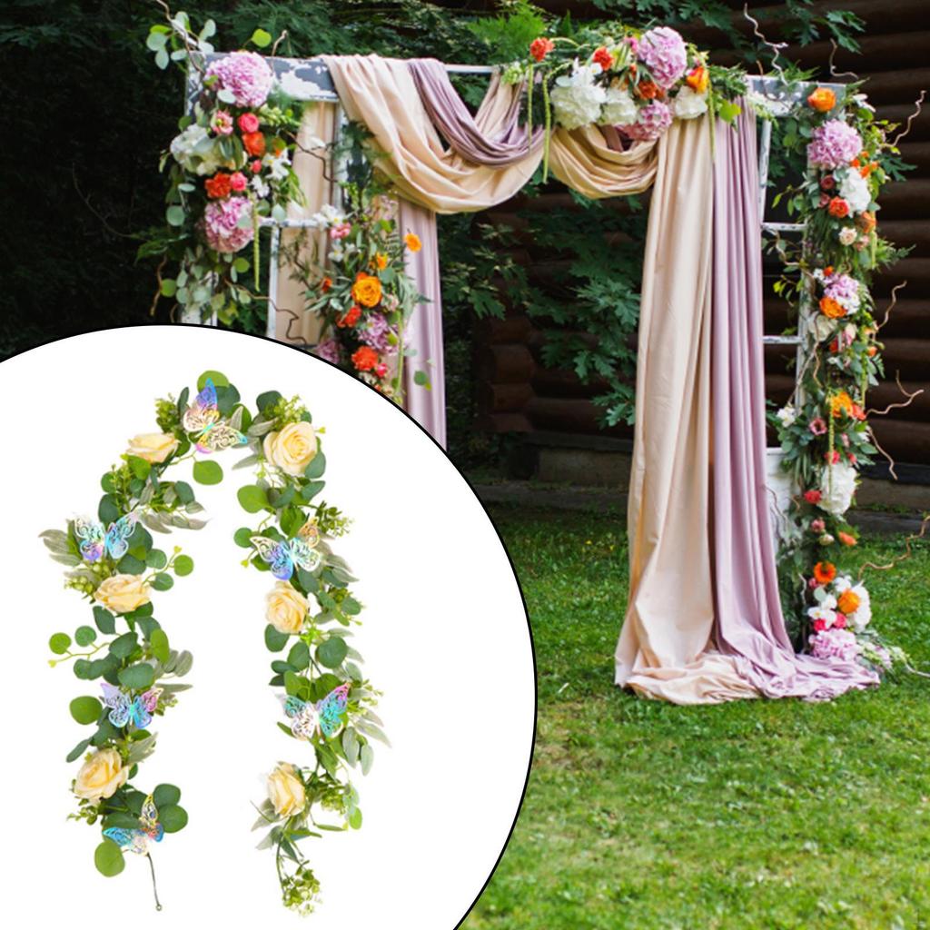 Artificial Eucalyptus Garland Green Leaf Vines Floral 1.8M Greenery Flower Decor for