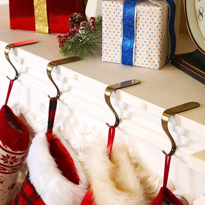 Weihnachtssockenhaken Kaminaufhänger Metallclips Weihnachtsstrumpfhalter Racks Schmuckverschluss Partybaum Hängehaken