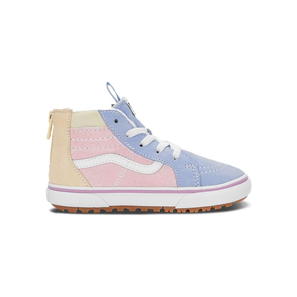 Vans Sk8 Hi Zip Mte-1 Comfortable Versatile High-Top Walking Shoes Baby Shoes Pink Blue VN0A5HZ36GL