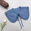 Abnehmbarer falscher Kragen für Damen Halbe Hemden Blusenkragen Abnehmbarer Denim Falscher Kragen für Damen Mädchen Dekorative Gefälligkeiten