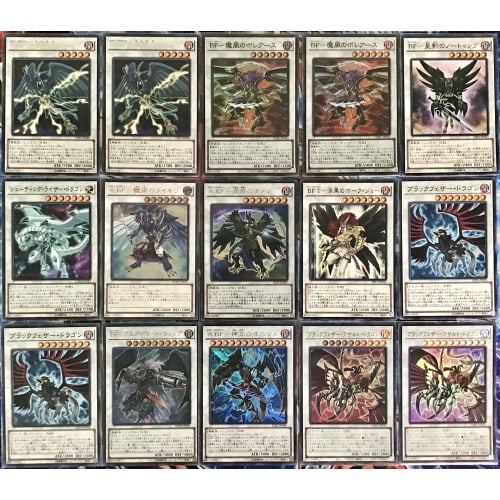 Fully Constructed Black Feather Deck with Main, Extra, and Double Sleeves, Including Poison Wind Simoun, Full Armored Wing, and Black Feather Assault
