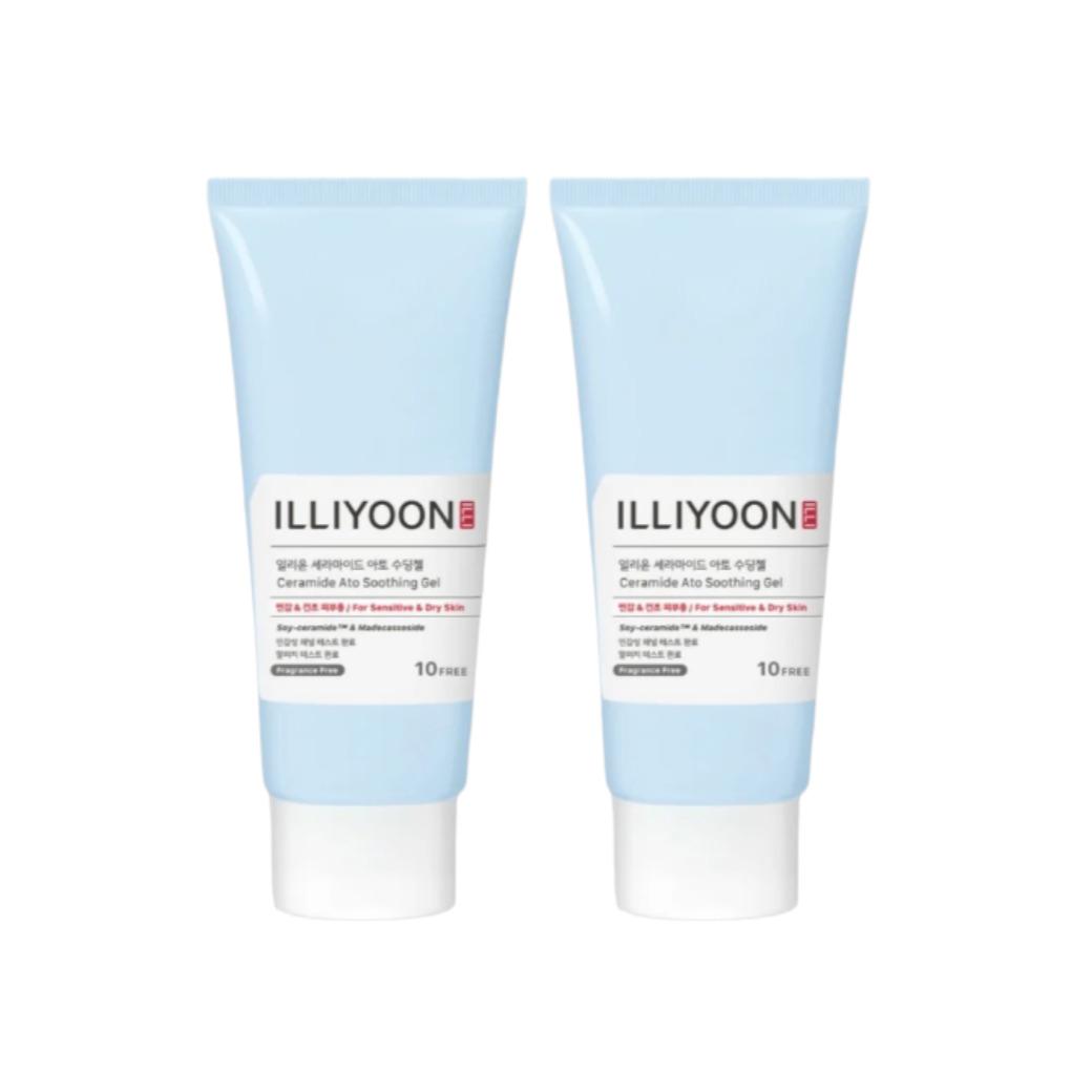 

Illiyoon Ceramide Ato Soothing Gel 175ml (1+1 Set) - Cooling, lightweight gel moisturizer for sensitive & dry skin