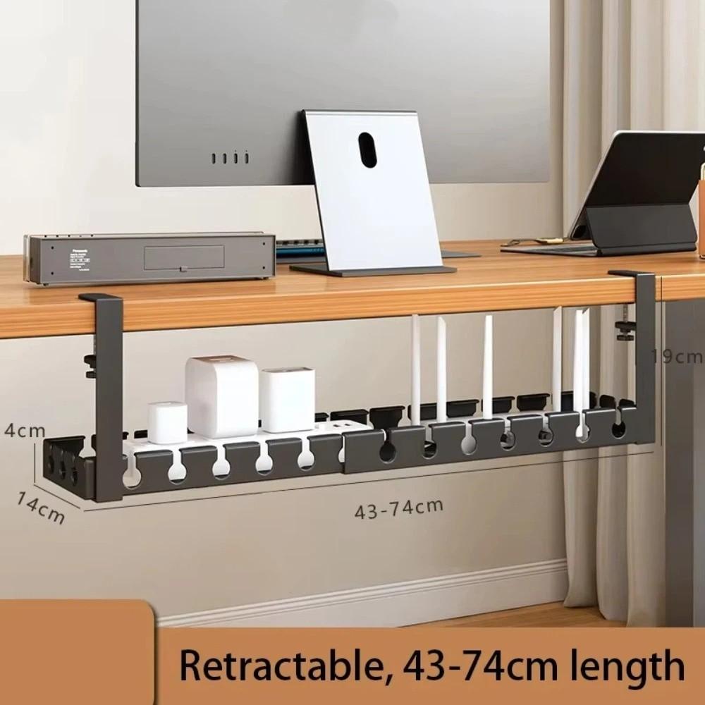 Extendable Cord Hider Raceway Sturdy Cable Tray  No Punching Storage Accessories