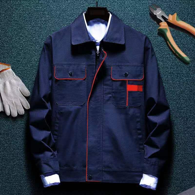 Men's Durable Long Sleeve Workwear Set - Comfortable Anti-Wear Auto Repair Overalls for Spring & Autumn