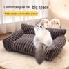 Cross-Border Plush Pet Bed: Large Rabbit Fur Sofa, Wear-Resistant Dog/Cat Nest for All Seasons.