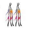 Synthetische Handgeflochtene Bunte Feder-Simulations-Perücken-Zopf Böhmischer Stil Gummiband Haaraccessoire Geeignet für Damen-Partys