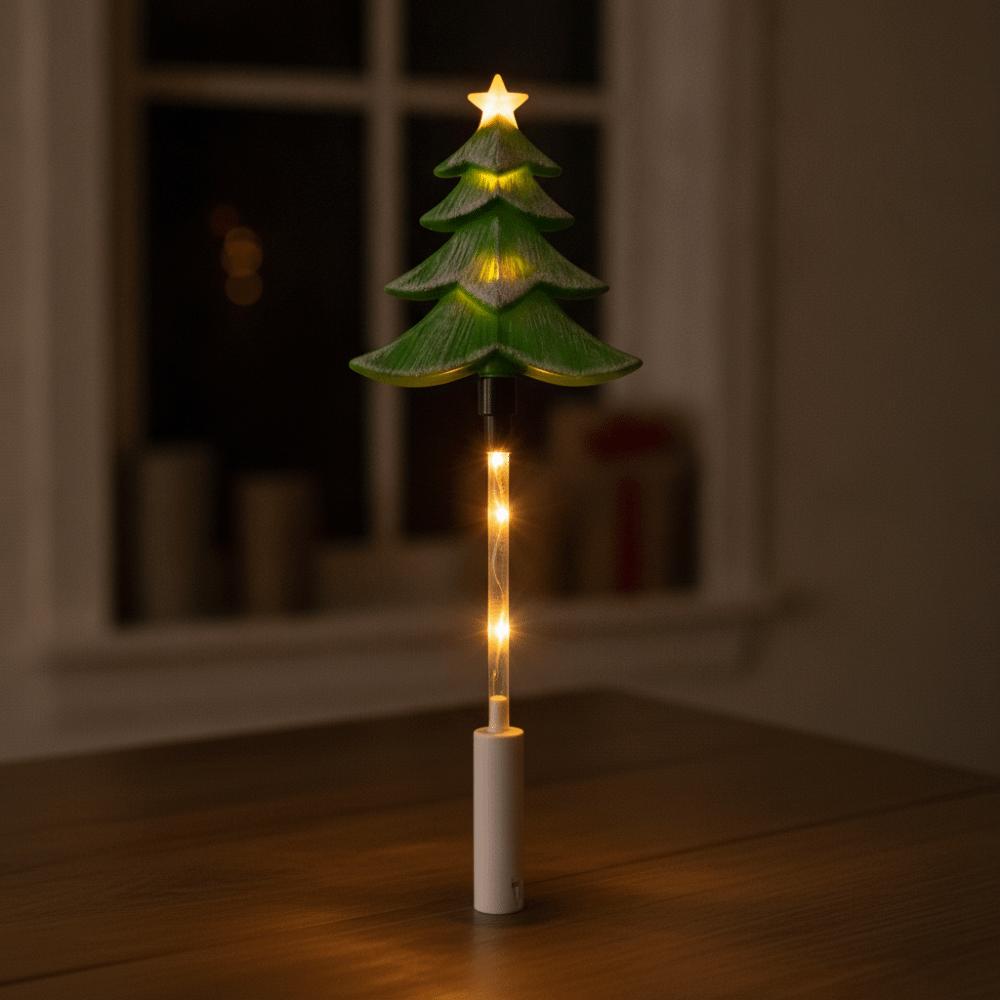Warm Light Christmas Glowing Stick Handheld Santa Claus Flash Wand Handheld Luminous Toy Outdoor
