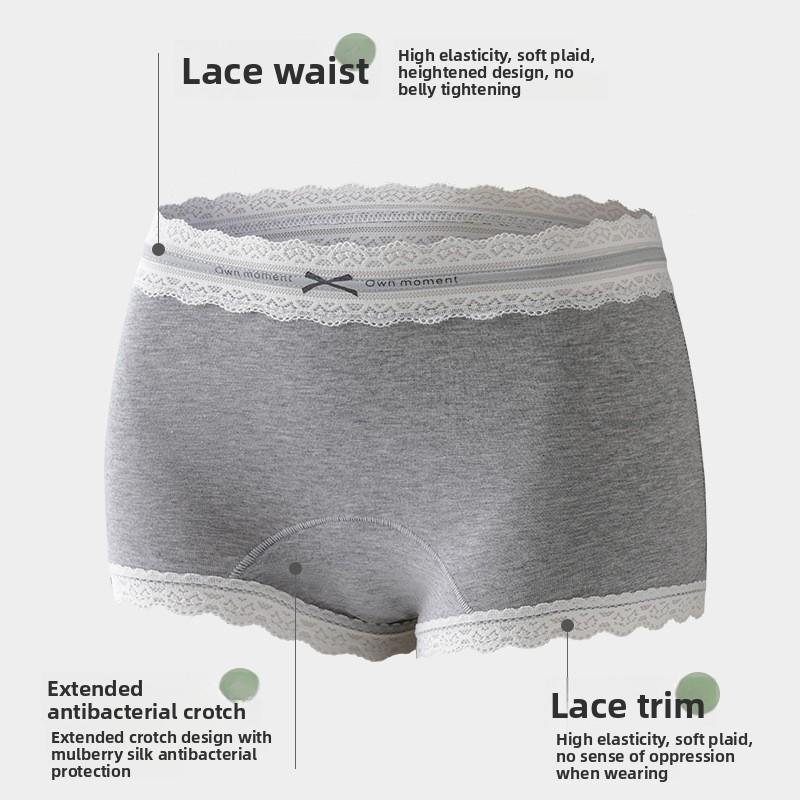Women's Spring and Autumn New Pure Cotton 10A Antibacterial Extended Crotch Flat Angle Underwear