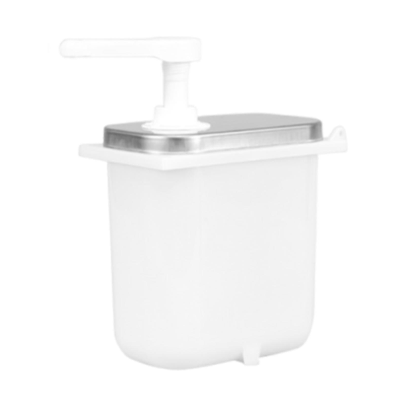 Kitchen Syrup Pump Dispenser Hand Press Plastic Stainless Steel Bottle for Salad Ketchup Honey Jar