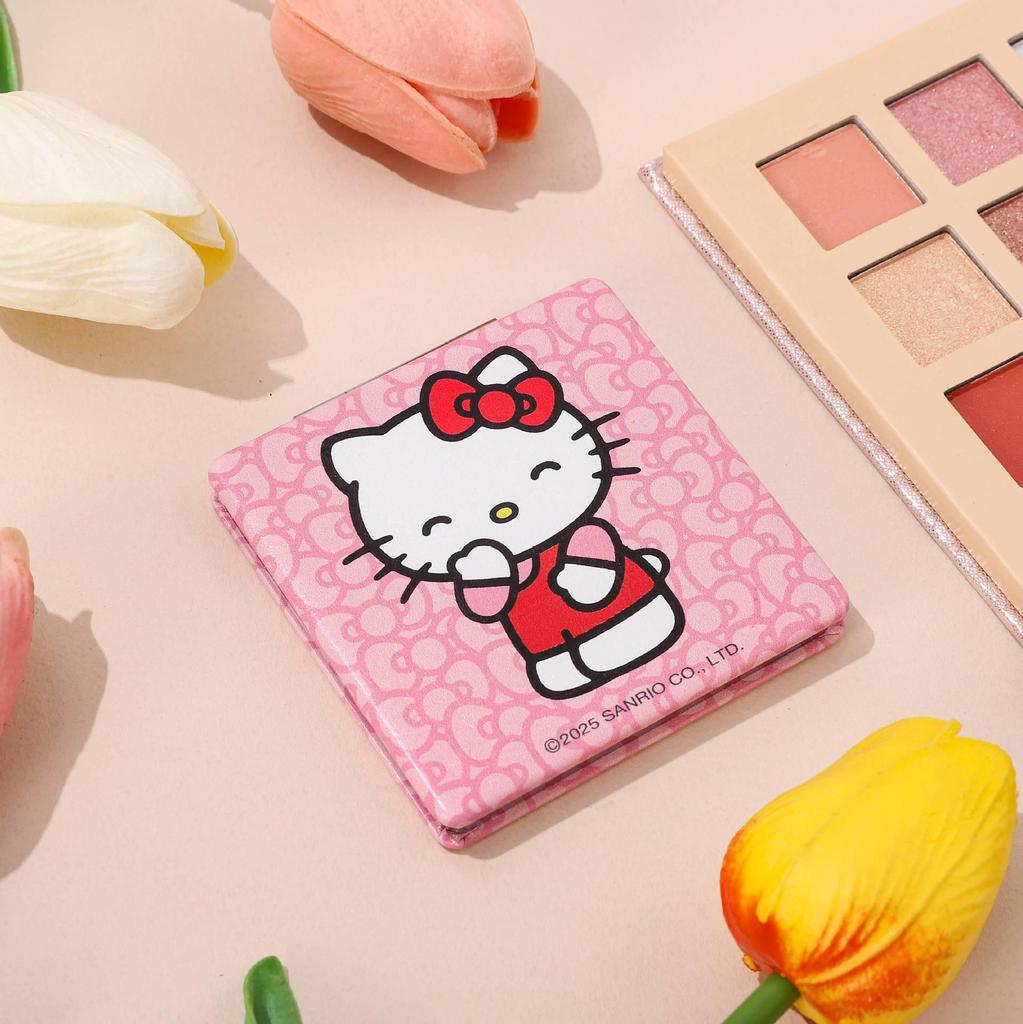 Portable Double-Sided Folding Leather Makeup Mirror for Dorms