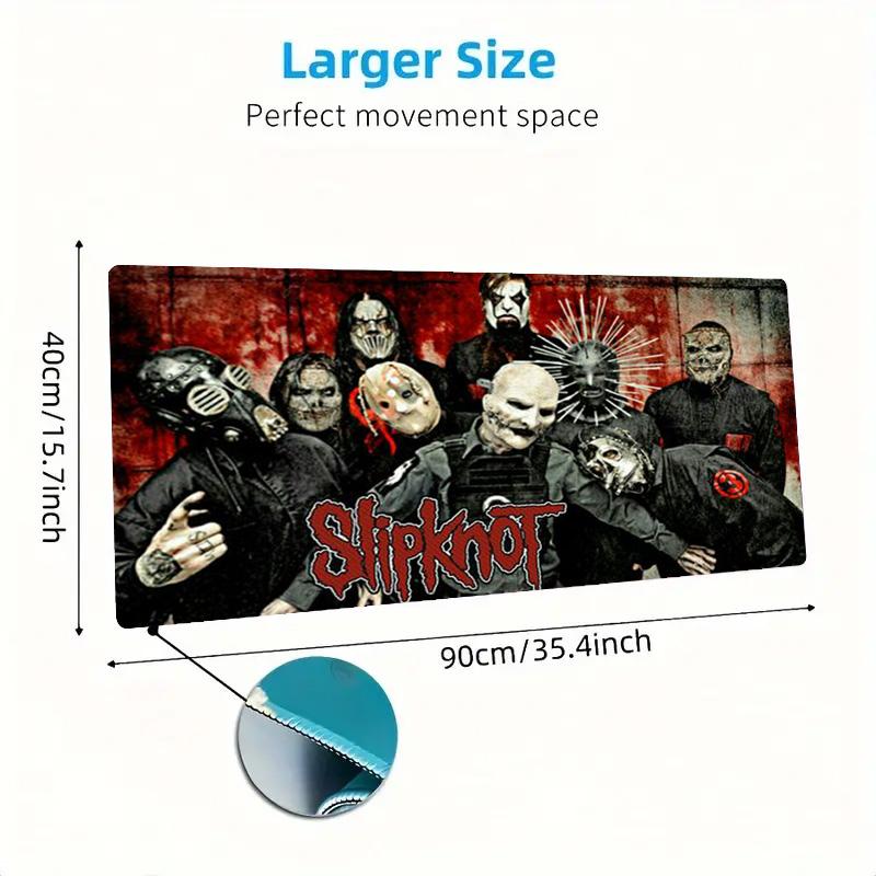 Slipknot Red Tribal Symbol Logo Large Gaming Mouse Pad Non Slip Desk Mat for PC Rock Band Fan Decor