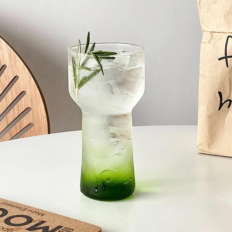 Cold Coffee Cups Glass Water Cup Crystal Glasses Kitchen Drinkware Coffee Latte Glass Iced Juice Milk Water Bottle Bar Cups